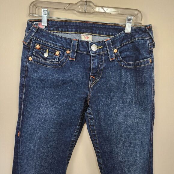 True Religion Jeans Joey SZ 29 Low Rise Y2K Flare Flap Pocket‎ Denim Boot Cut - Picture 3 of 14